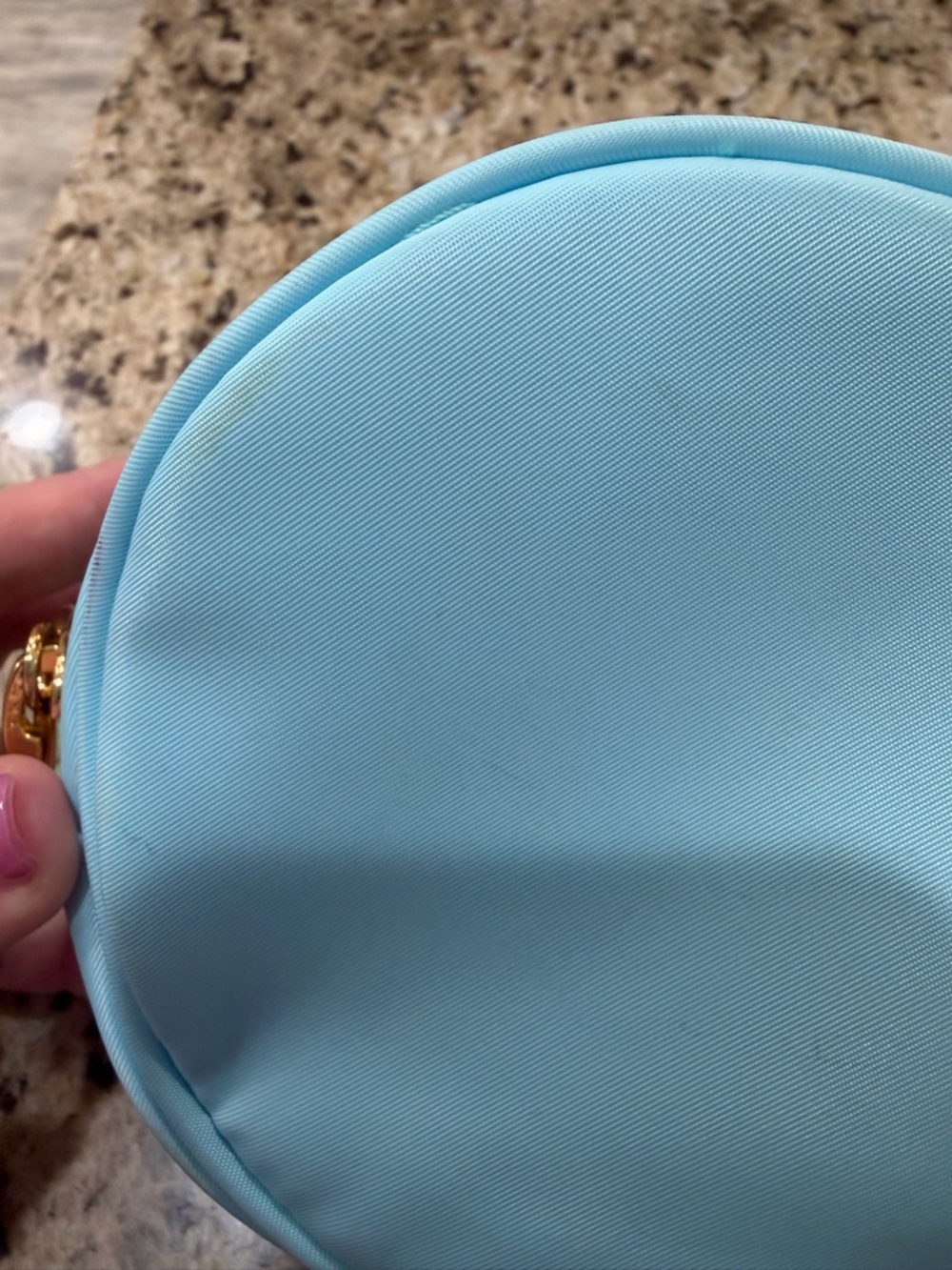 Stoney Clover Lane Target Sky Blue Round Clear Cosmetic Pouch - Picture 6 of 10